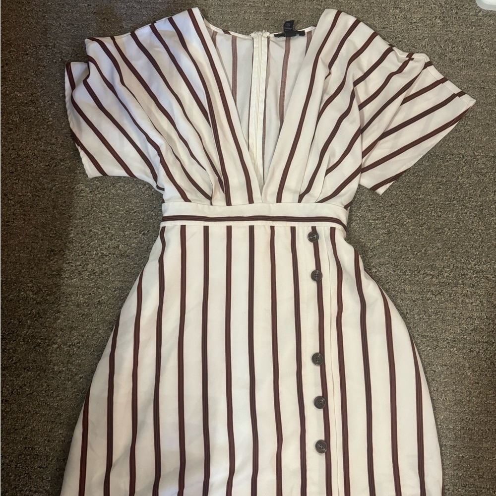 Striped V-Neck Dress